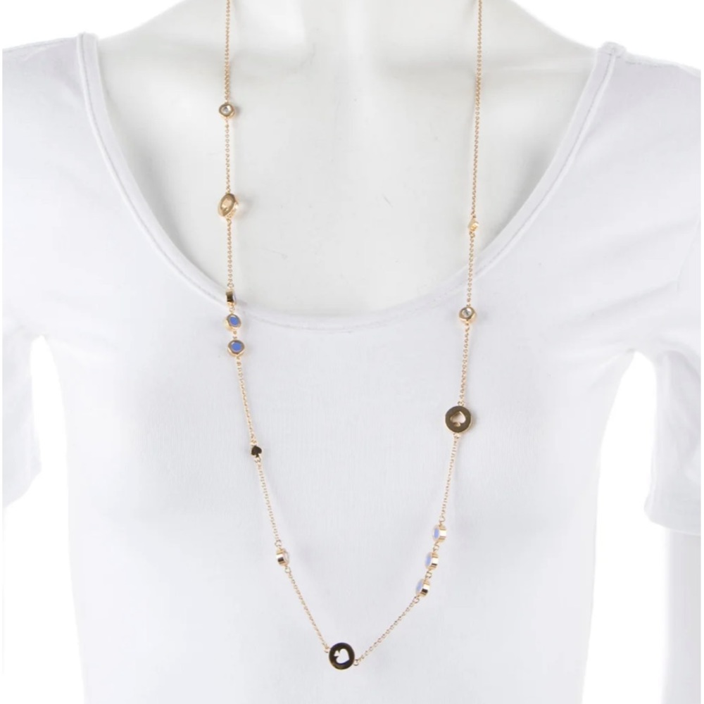kate spade • spot the spade long station necklace